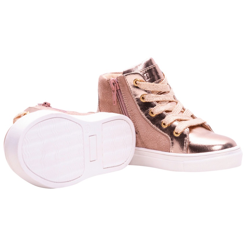 Bottillons texturés à lacets et clous fantaisie pour enfant fille 