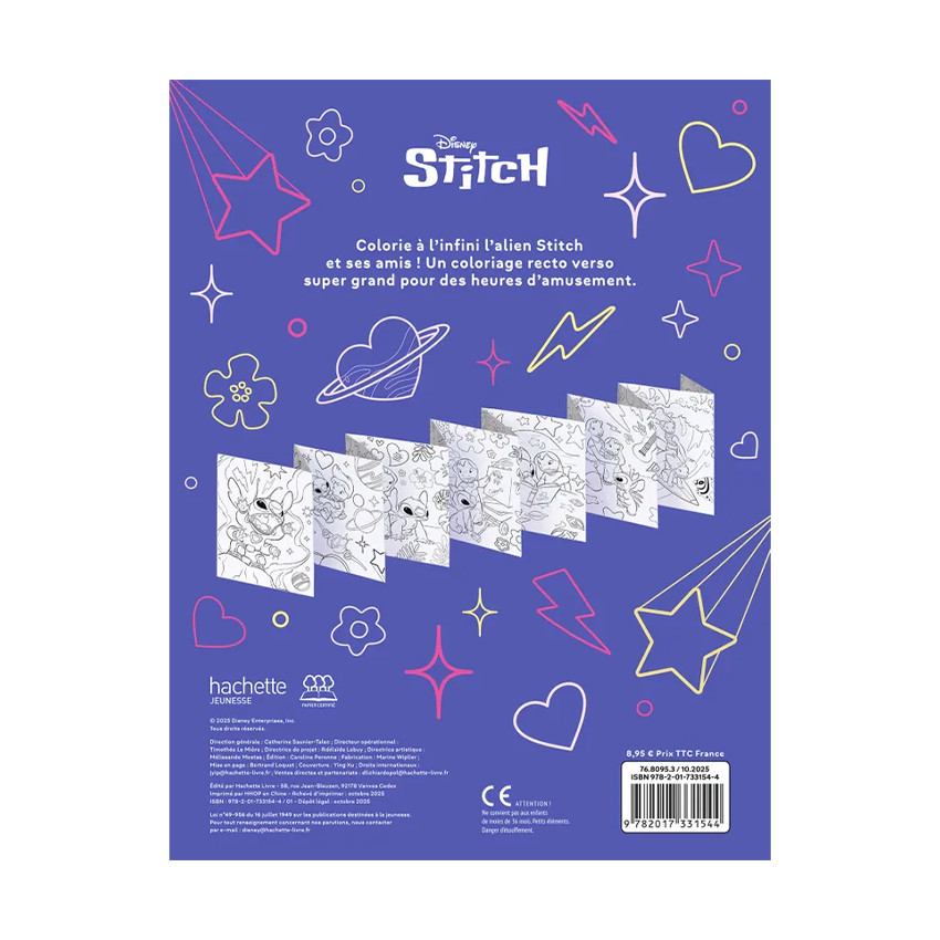 6 mètres de frise à colorier Stitch Disney 