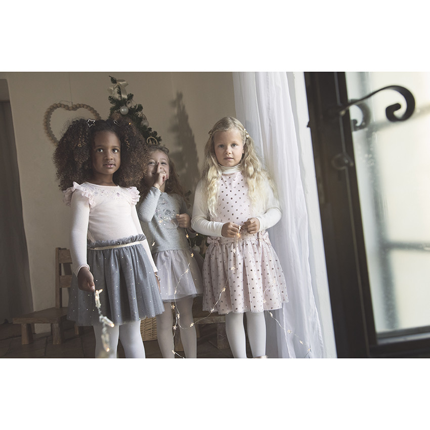 Robe de fêtes sans manches en tulle à paillettes pour enfant fille 