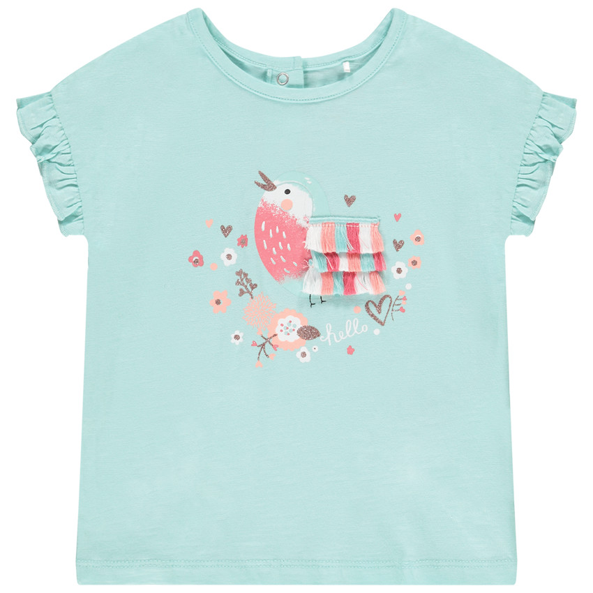 T-shirt manches courtes volantées pour bébé fille