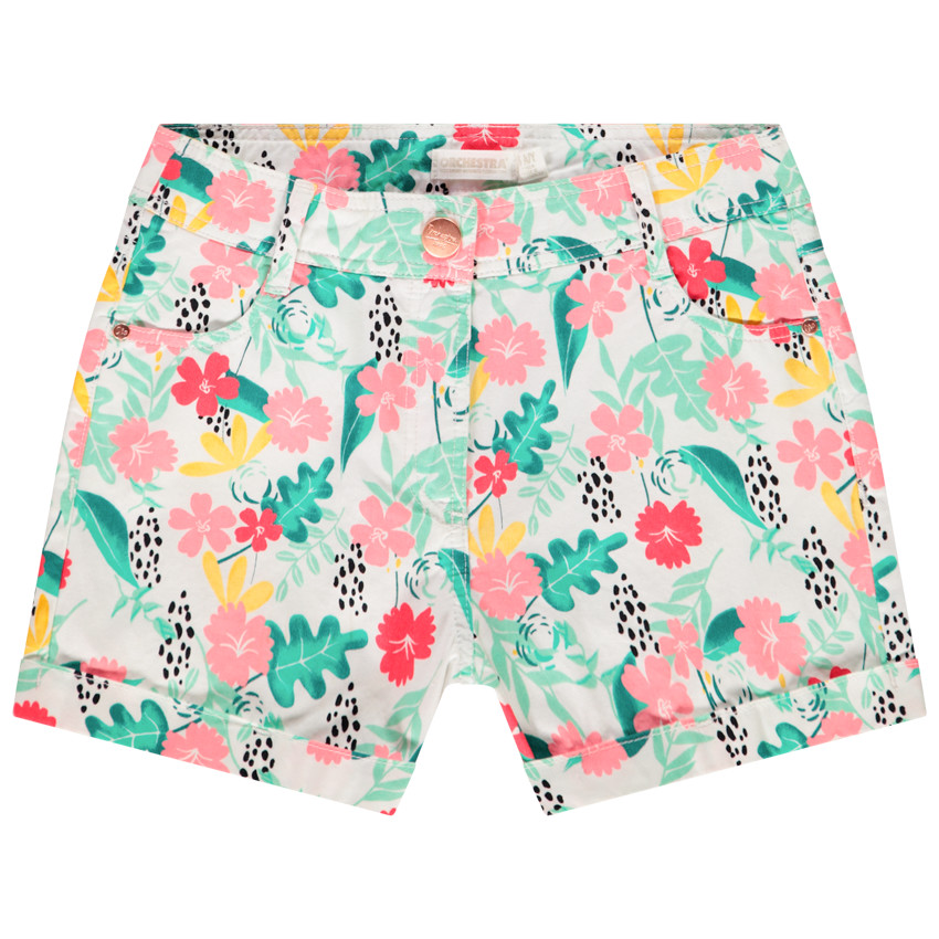 Short imprimé en coton pour fille