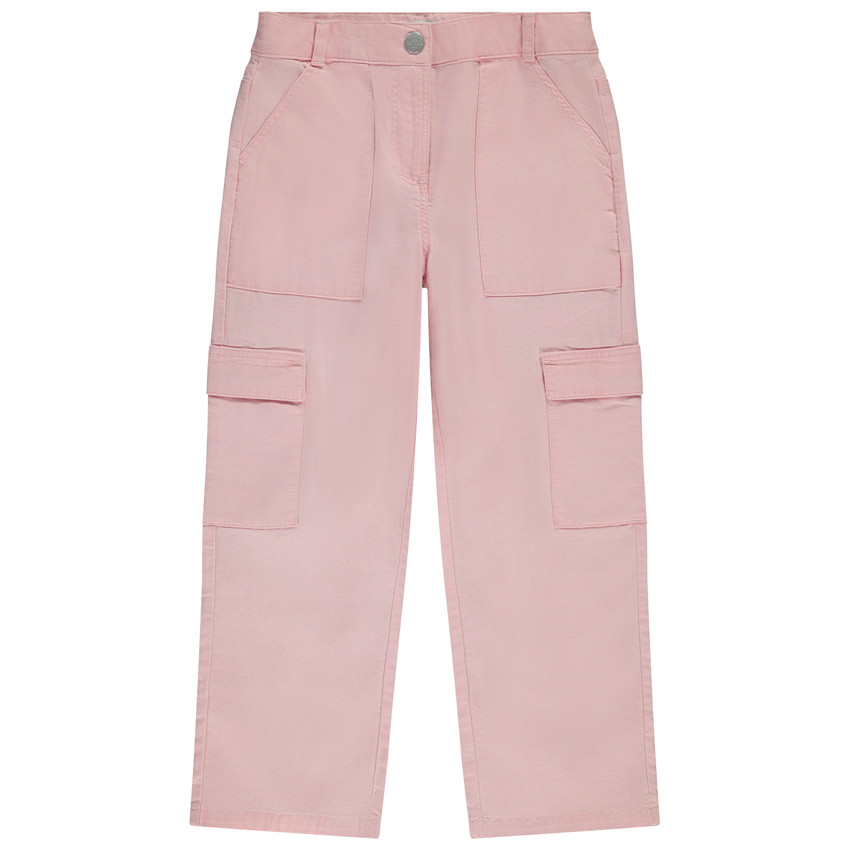 Pantalon droit cargo à poches pour fille 