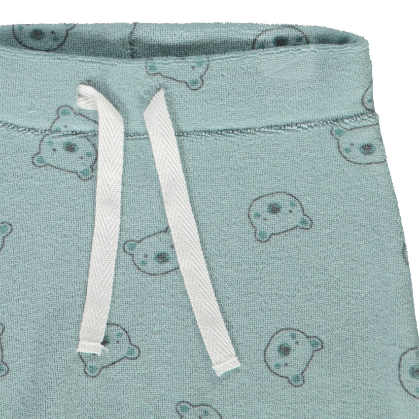 Ensemble court 2 pièces en éponge motif ourson pour bébé garçon 