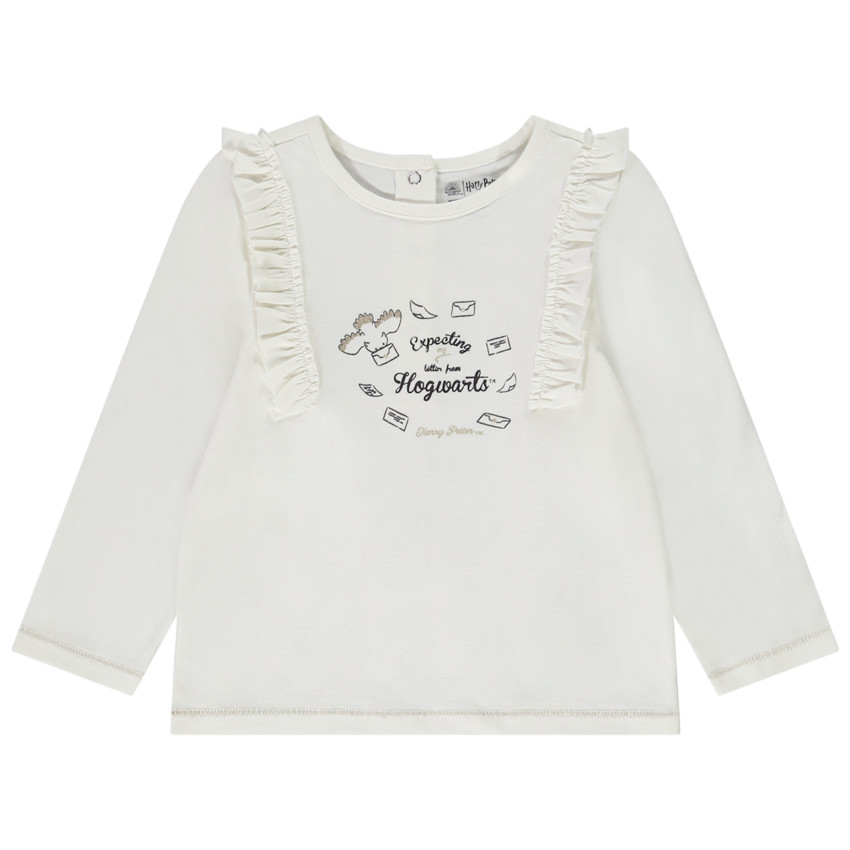 T-shirt manches longues volantées Hedwige Warner pour bébé fille 