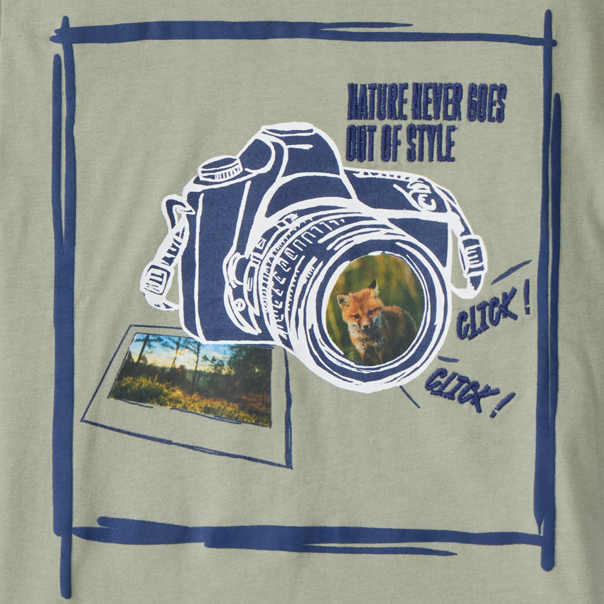 T-shirt manches courtes photoprint renard pour garçon 