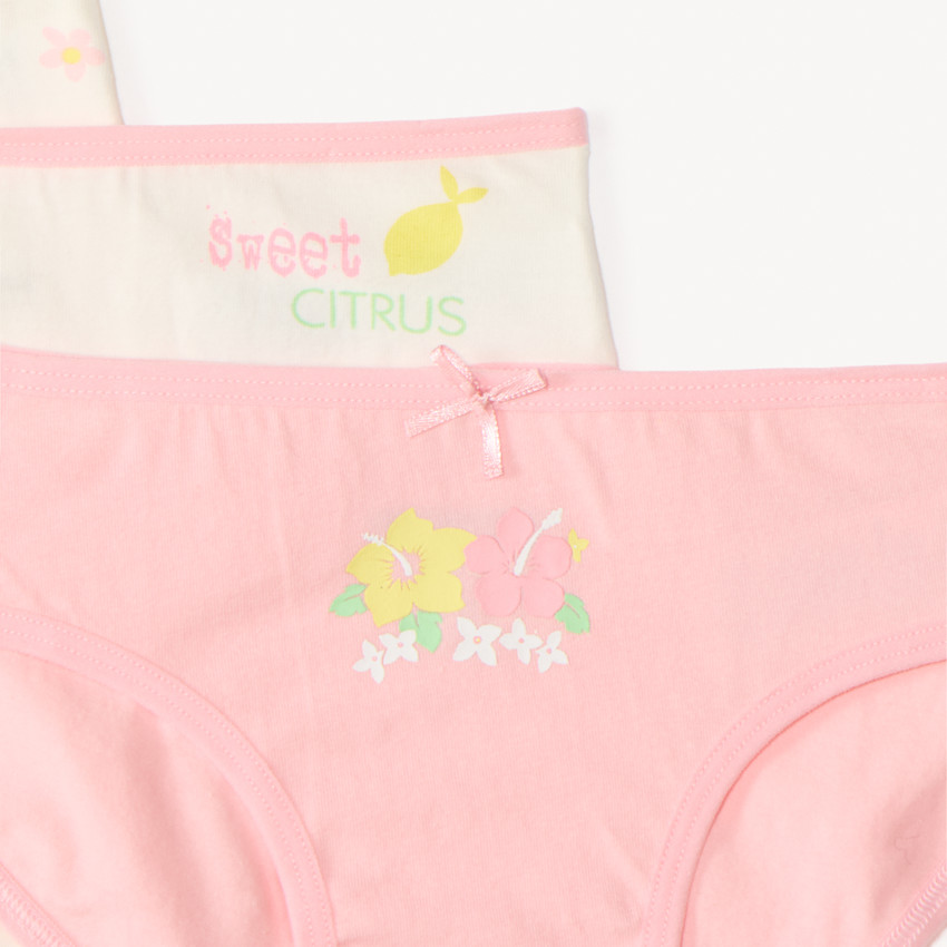Lot de 7 culottes en jersey motifs citron pour fille 