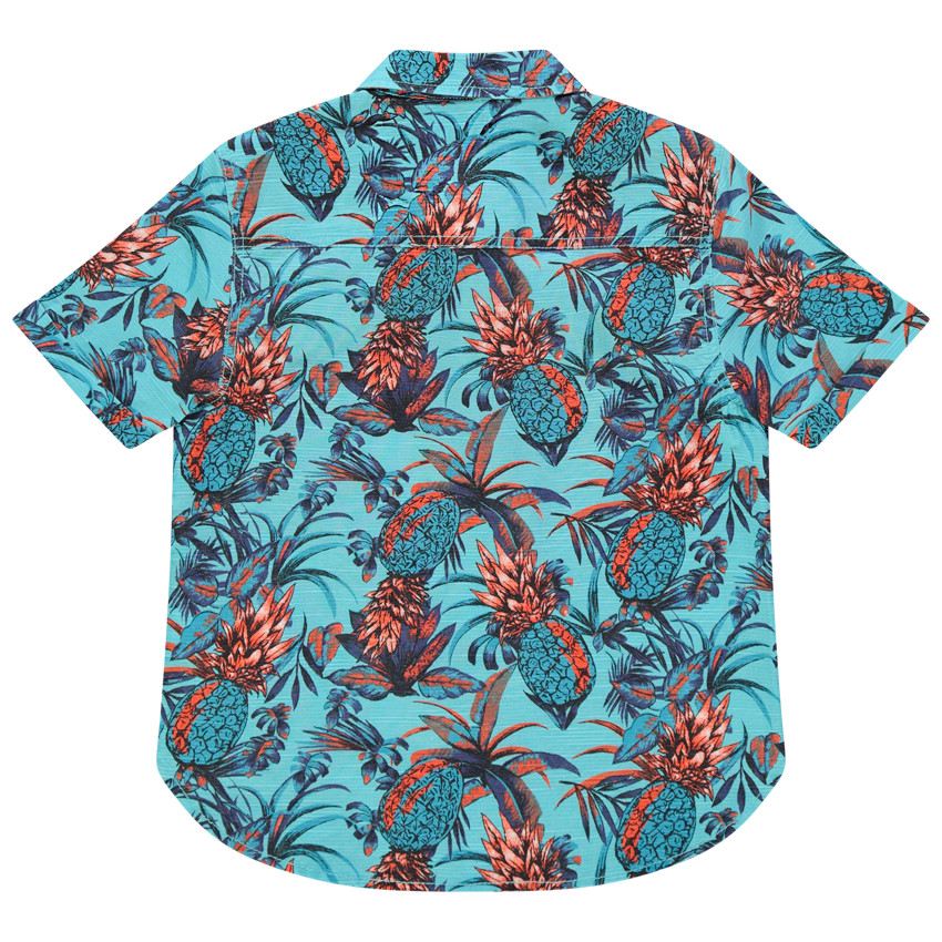 Chemise manches courtes imprimée ananas all-over 