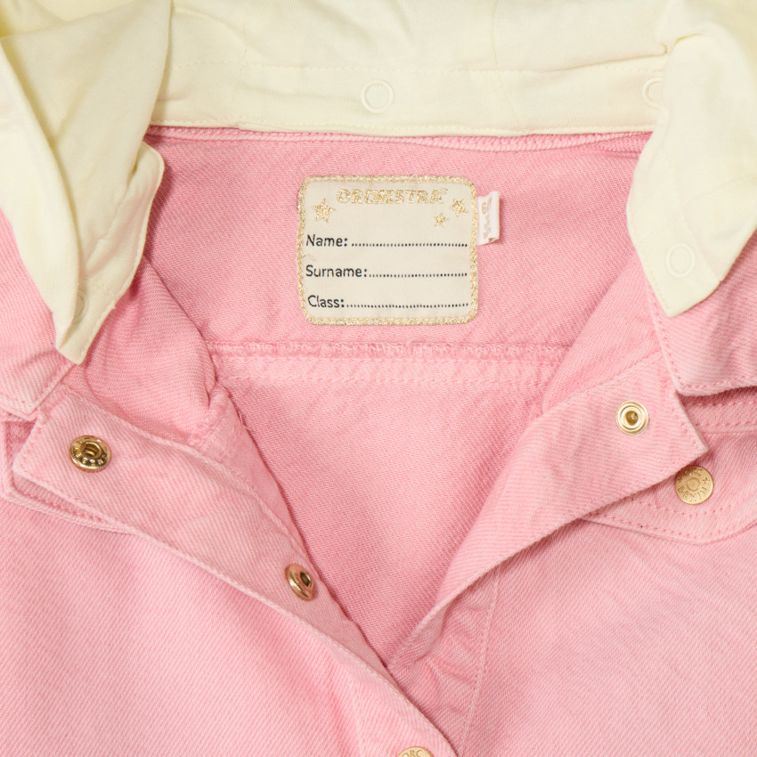 Veste en jean avec capuche amovible pour fille 