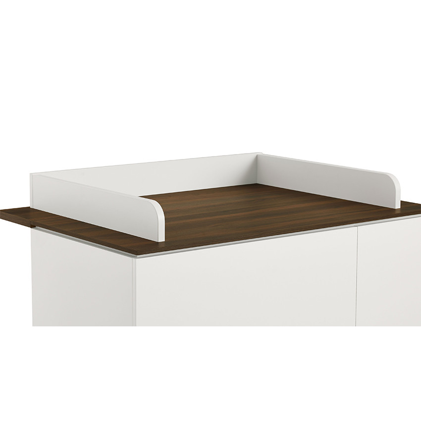 Commode à langer Lovely Aliv off white/dark walnut 