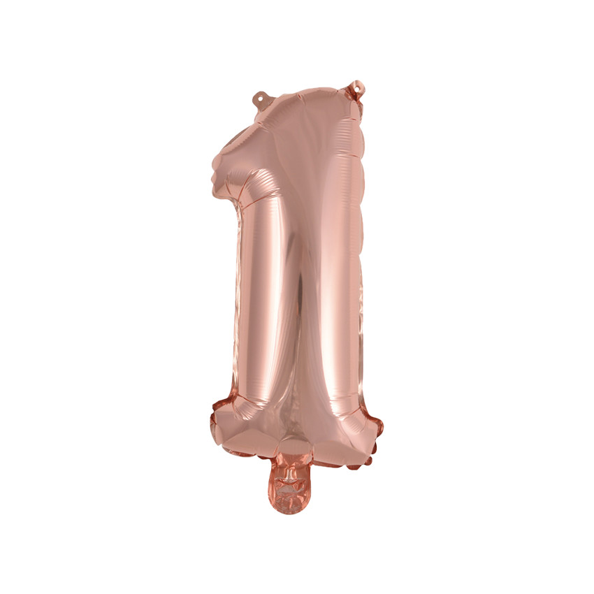 Ballon chiffre 1 Rose gold 