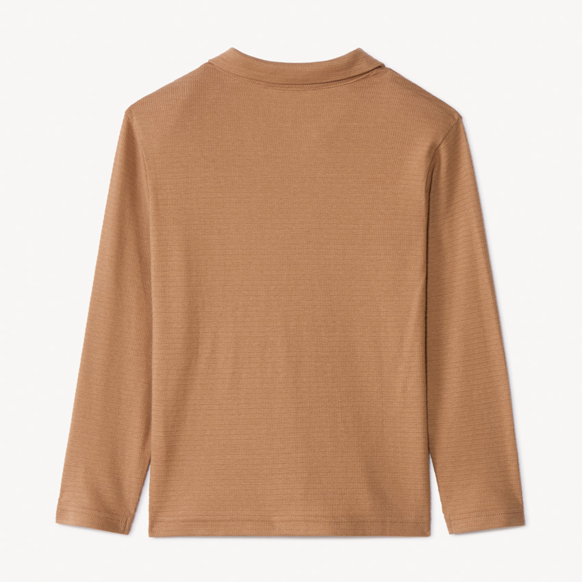 Polo manches longues fantaisie brodé pour garçon 