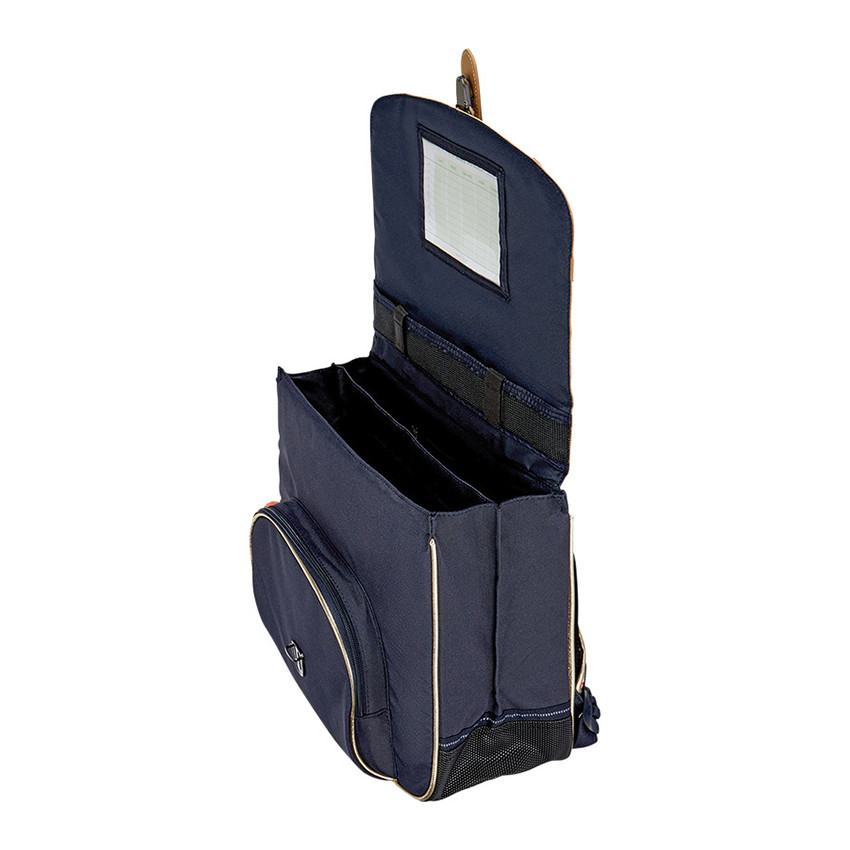 Cartable Antonia bleu avec imprimé floral 38 cm 