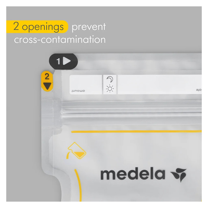 Sachets de conservation pour lait maternel à versement facile 210ml - 25pcs - Transparent (Medela) - Image 5