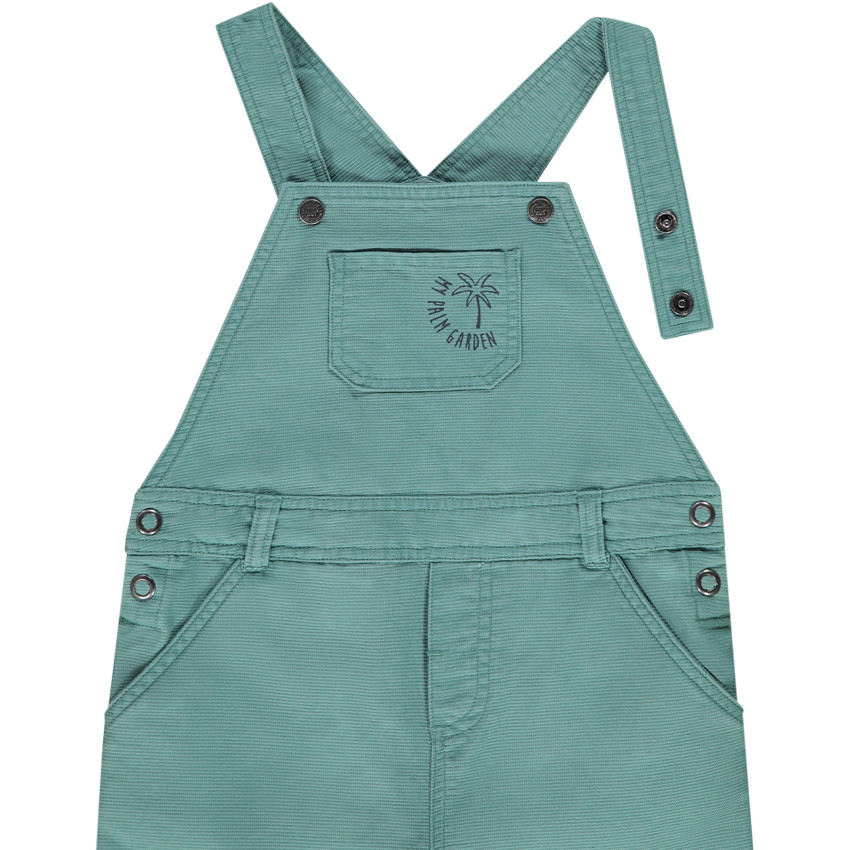 Salopette courte en coton armuré avec print palmier pour bébé garçon 
