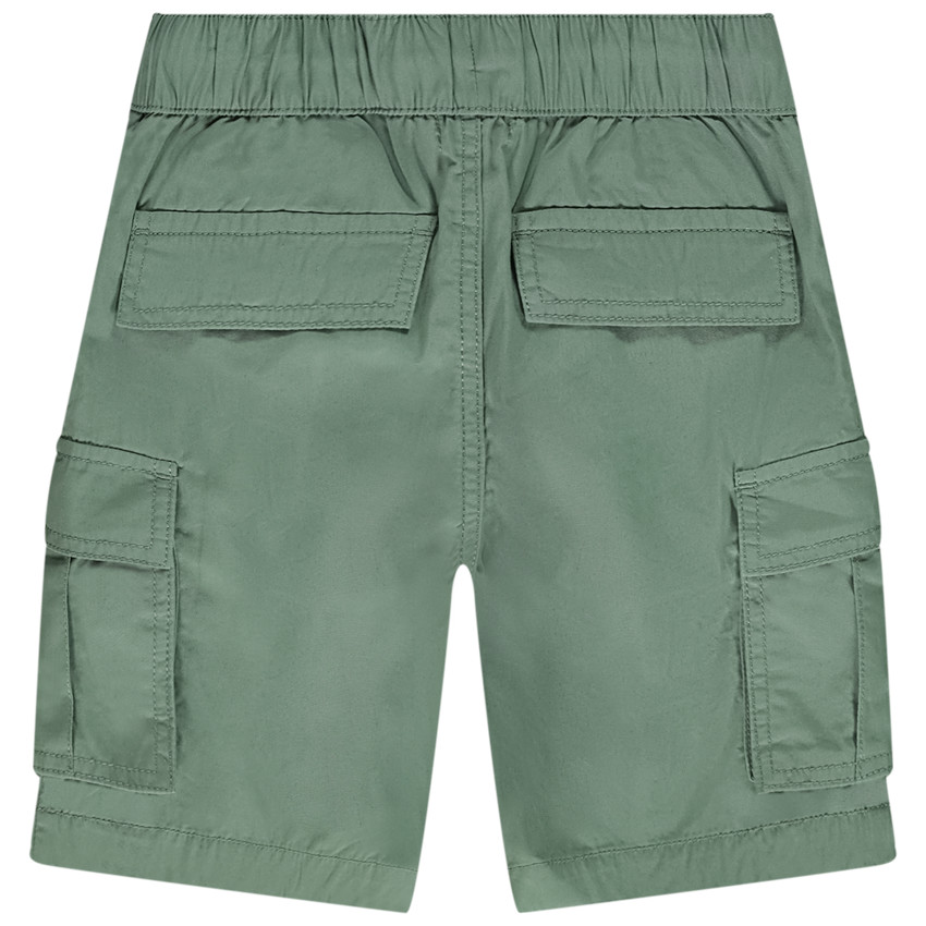 Bermuda cargo uni en popeline pour garçon 