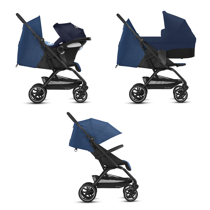 Poussette Eezy S + 2 - Châssis Black / Siège Navy Blue 