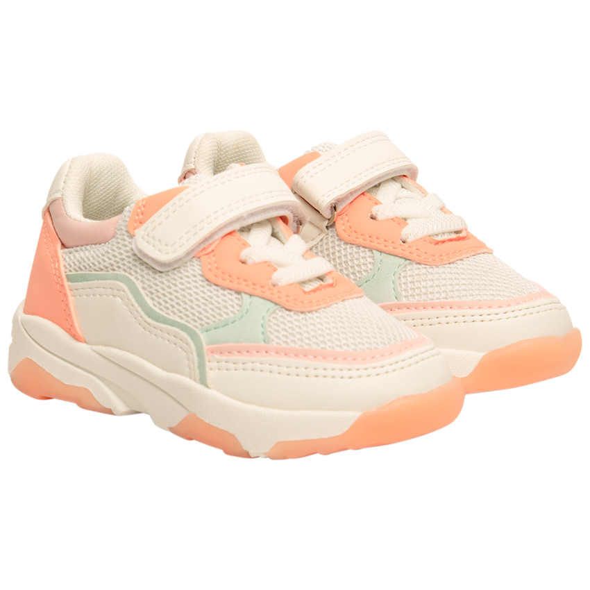 Baskets de sport avec empiècements et mesh pour bébé fille 