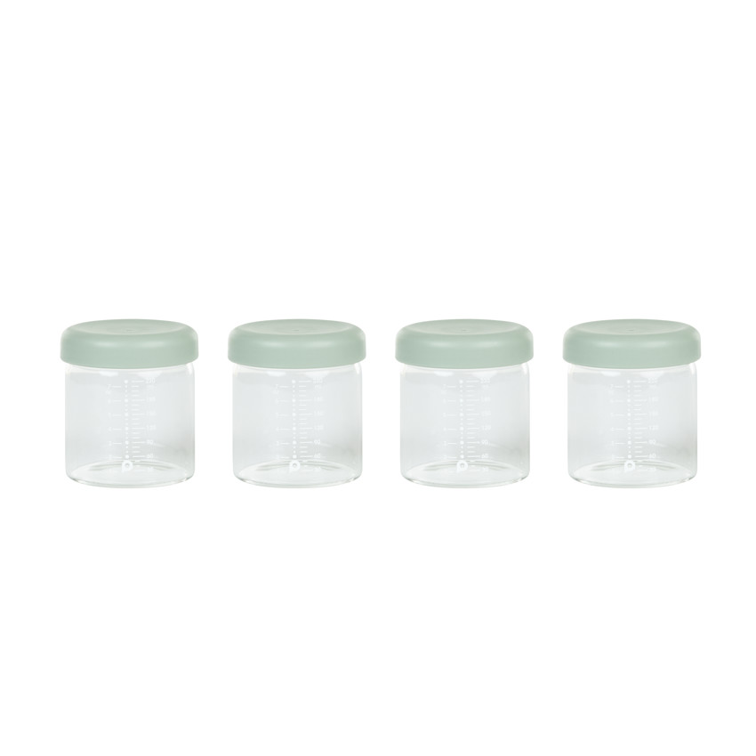 Lot de 4 pots de conservation en verre - 220 ml 