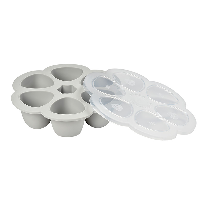 Pots de conservation multi-portions silicone 6x90 ml - Gris 