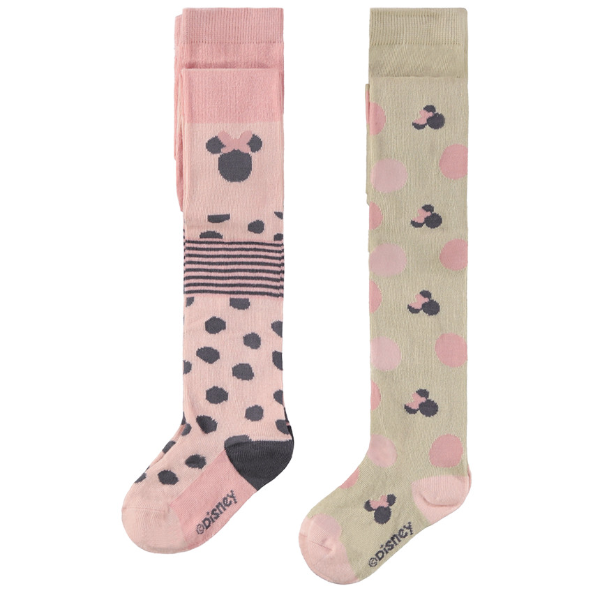 Lot de 2 collants épais imprimé Minnie Disney pour fille