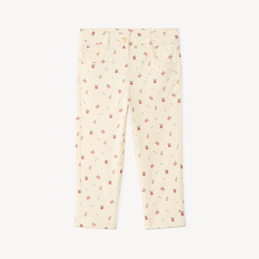 Pantalon slim bébé fille motif pomme 
