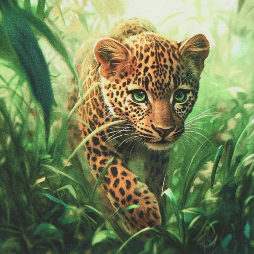 T-shirt manches courtes photoprinté léopard pour garçon 