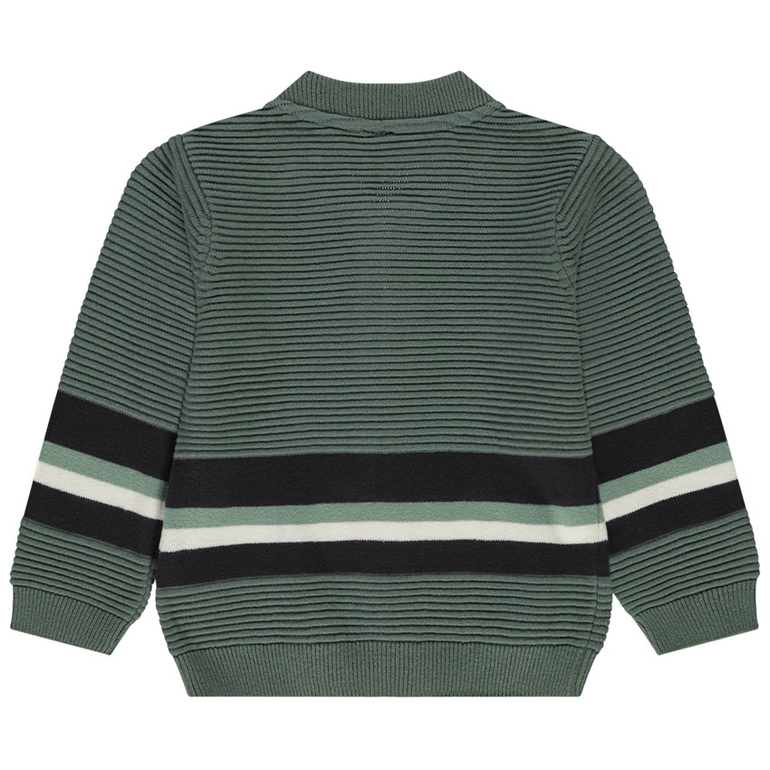 Gilet en tricot fantaisie avec bandes pour bébé garçon 
