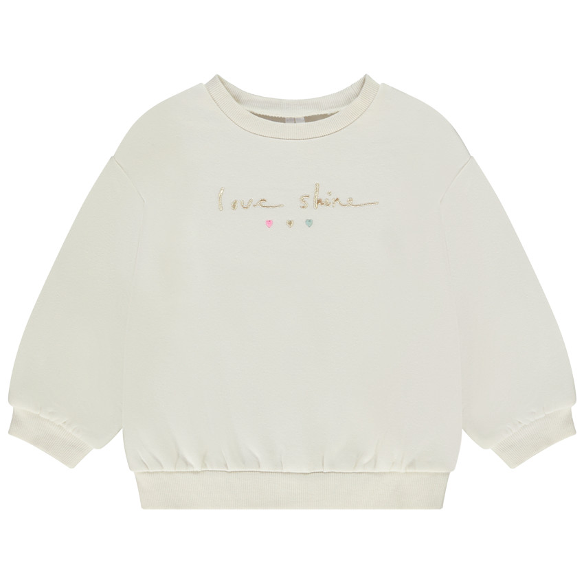 Sweat oversize en molleton avec broderies pour bébé fille