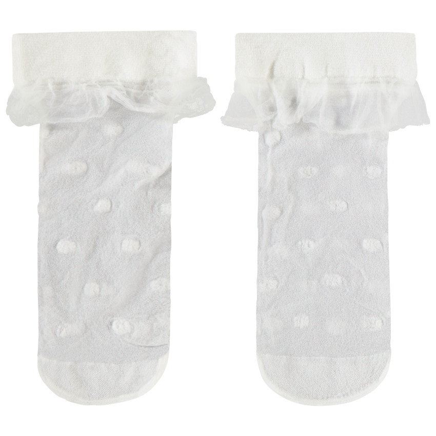 Paire de chaussettes normales effet chiffon pour fille 