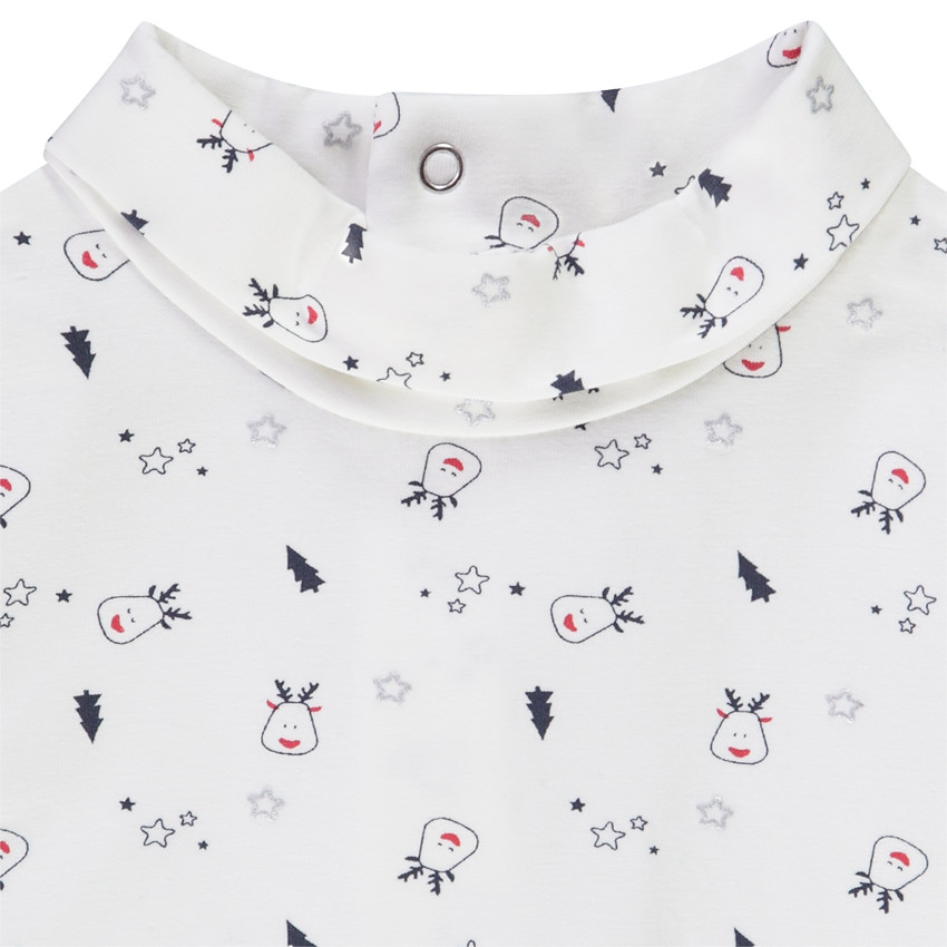 Ensemble salopette + sous-pull imprimé rennes pour bébé garçon Main Ensemble salopette + sous-pull imprimé rennes pour bébé garçon