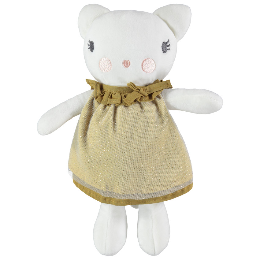 Souris en peluche avec robe brillante et détails brodés Main Souris en peluche avec robe brillante et détails brodés