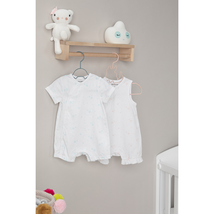 Combinaison courte en coton imprimé étoiles 