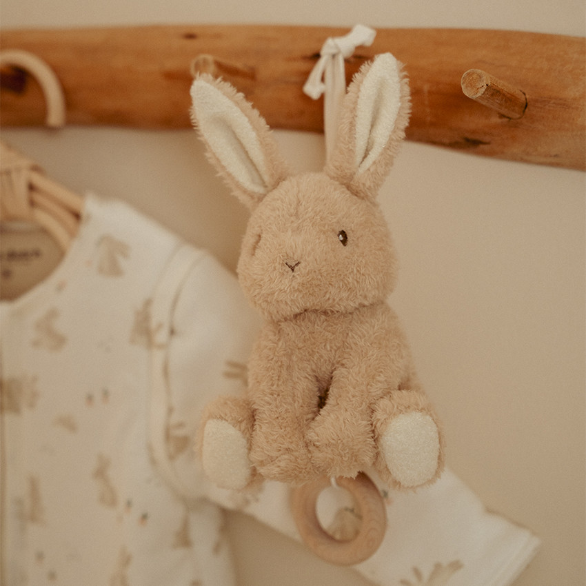 Peluche musicale lapin Newborn Naturals beige 