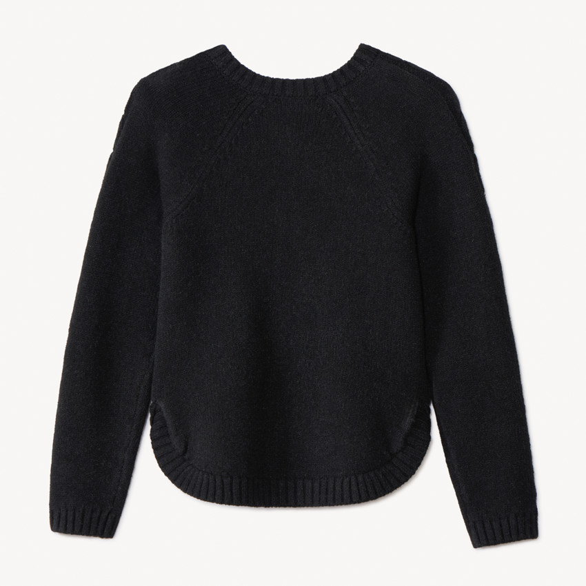 Gilet tricot uni avec torsade fantaisie pour fille 