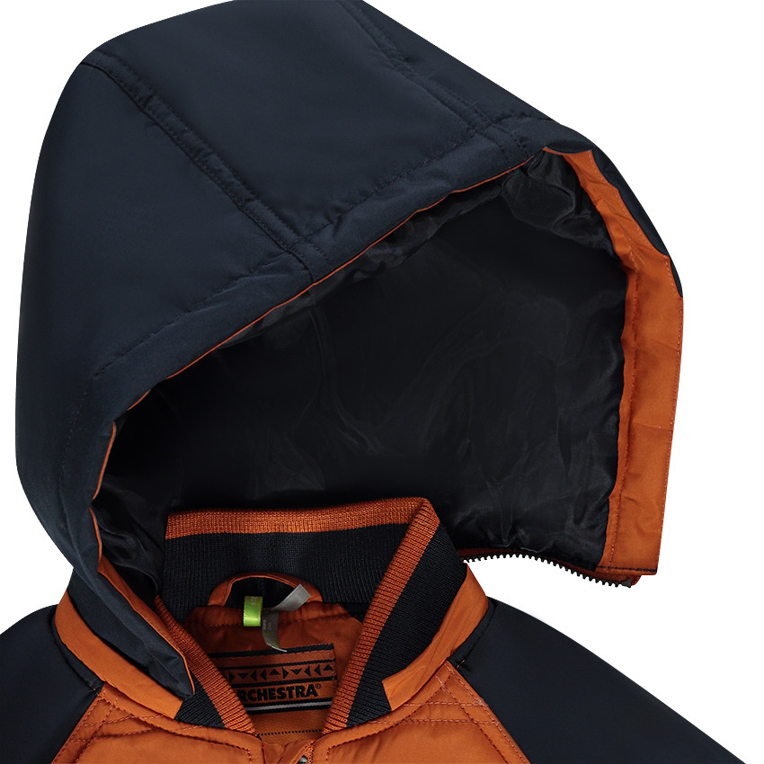 Doudoune esprit bombers à capuche amovible 