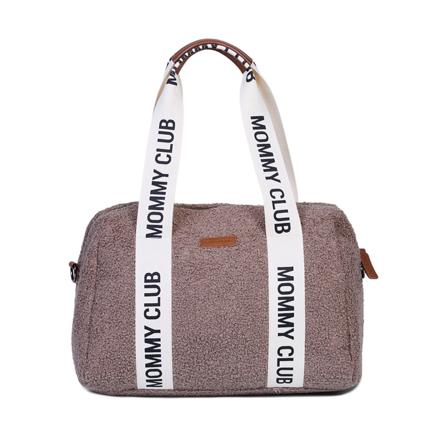 Sac à langer Mommy Club Signature en teddy Brun clair
