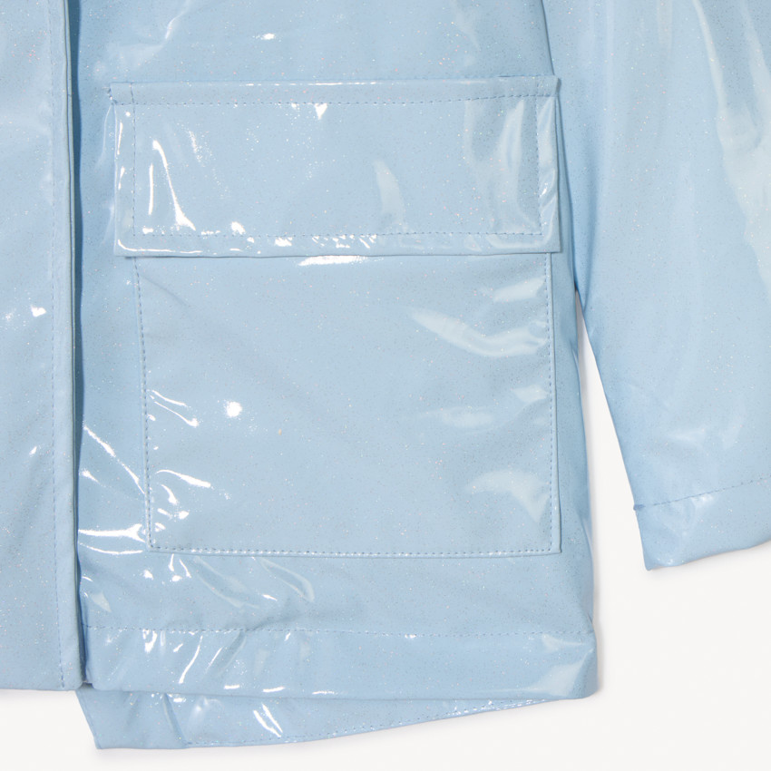 Parka gomme à capuche iridescente pour fille 