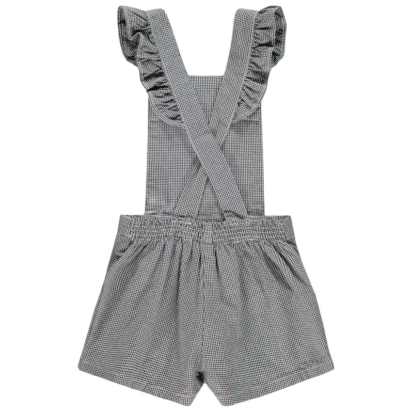 Salopette courte motif vichy pour fille 