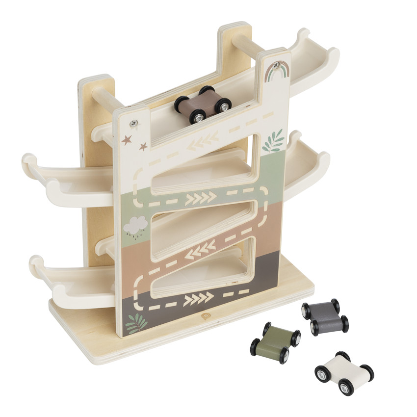 Toboggan à voitures en bois Little Savane 