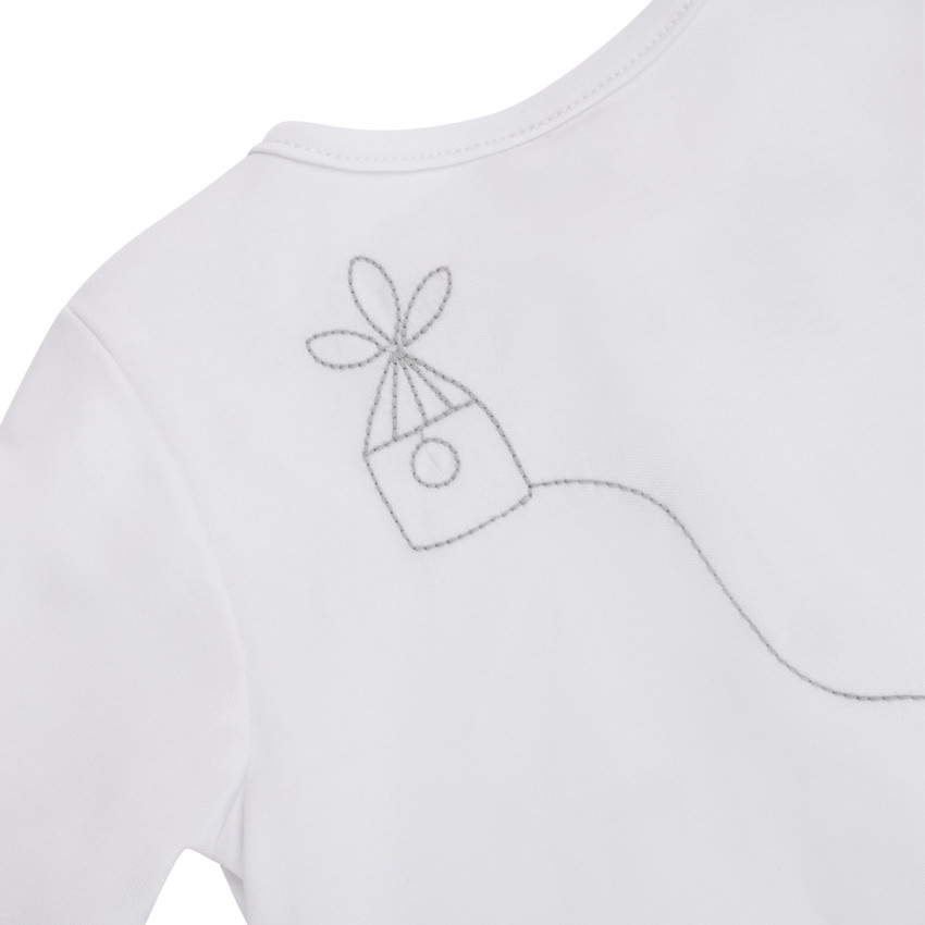 Dors-bien interlock motif oiseau pour bébé fille 