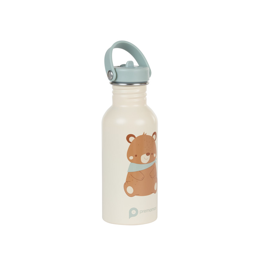Gourde en Inox avec paille Roi des Forêts - 500 ml 