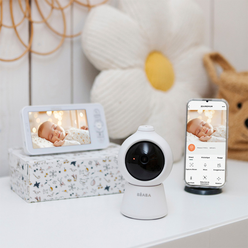Babyphone vidéo Zen Smart AI - Blanc - Blanc (Béaba) - Image 2