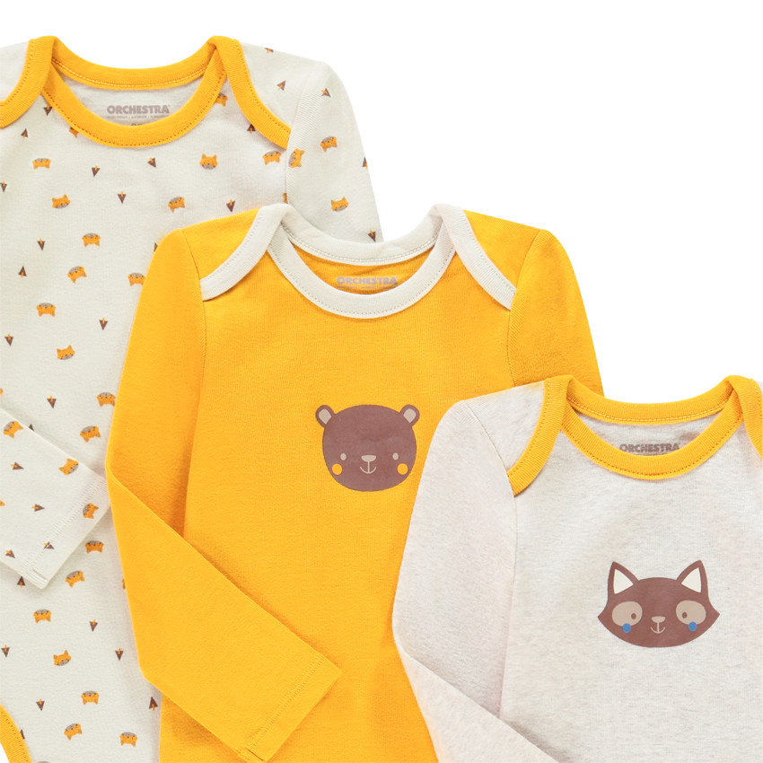 Lot de 7 bodies manches longues en coton pour bébé garçon 