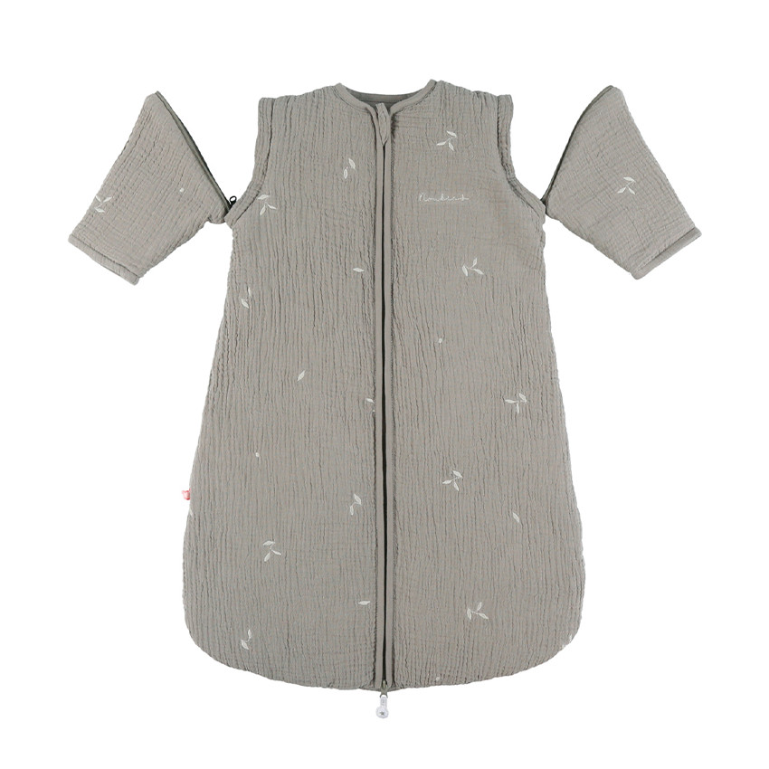 Gigoteuse à manches amovibles 70cm TOG 2 en mousseline brodée kaki