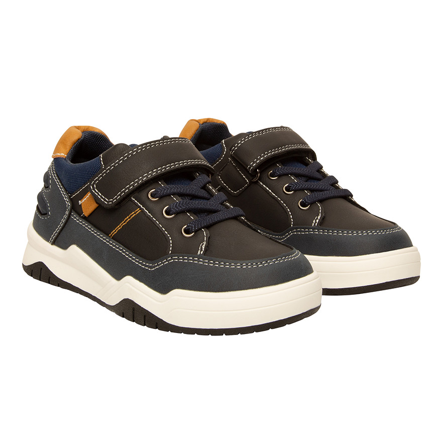 Baskets de sport basses avec lacets élastiques pour garçon 