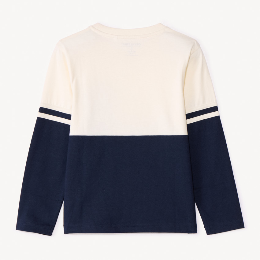 T-shirt manches longues effet colorblock fantaisie garçon 