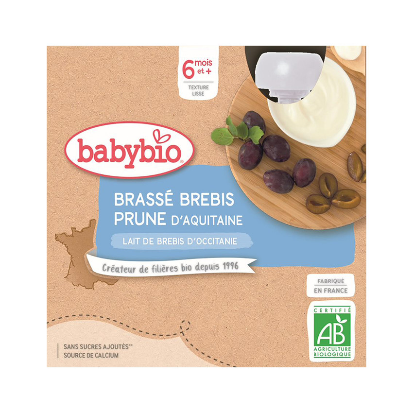 Brassé au lait de brebis et prune 4x85g 