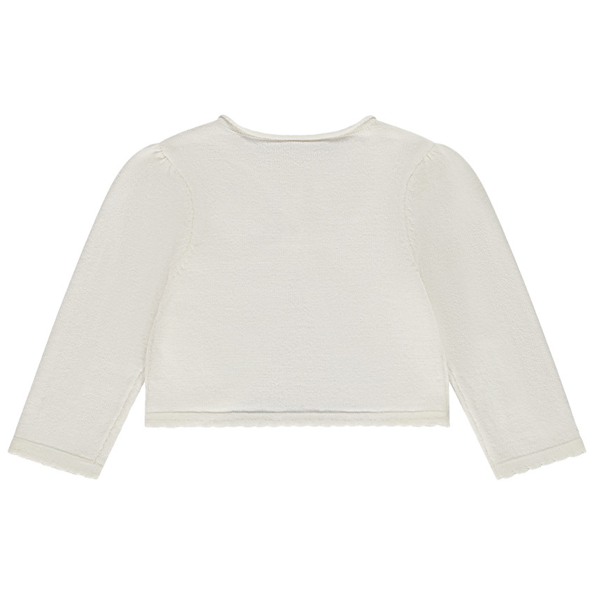 Gilet en tricot avec broderie pomme pour bébé fille 