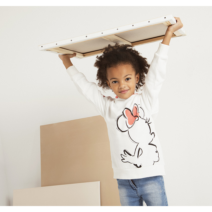 Sweat long en molleton gratté Minnie Disney pour fille 