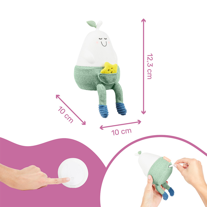 Veilleuse en silicone Bertille la poire 
